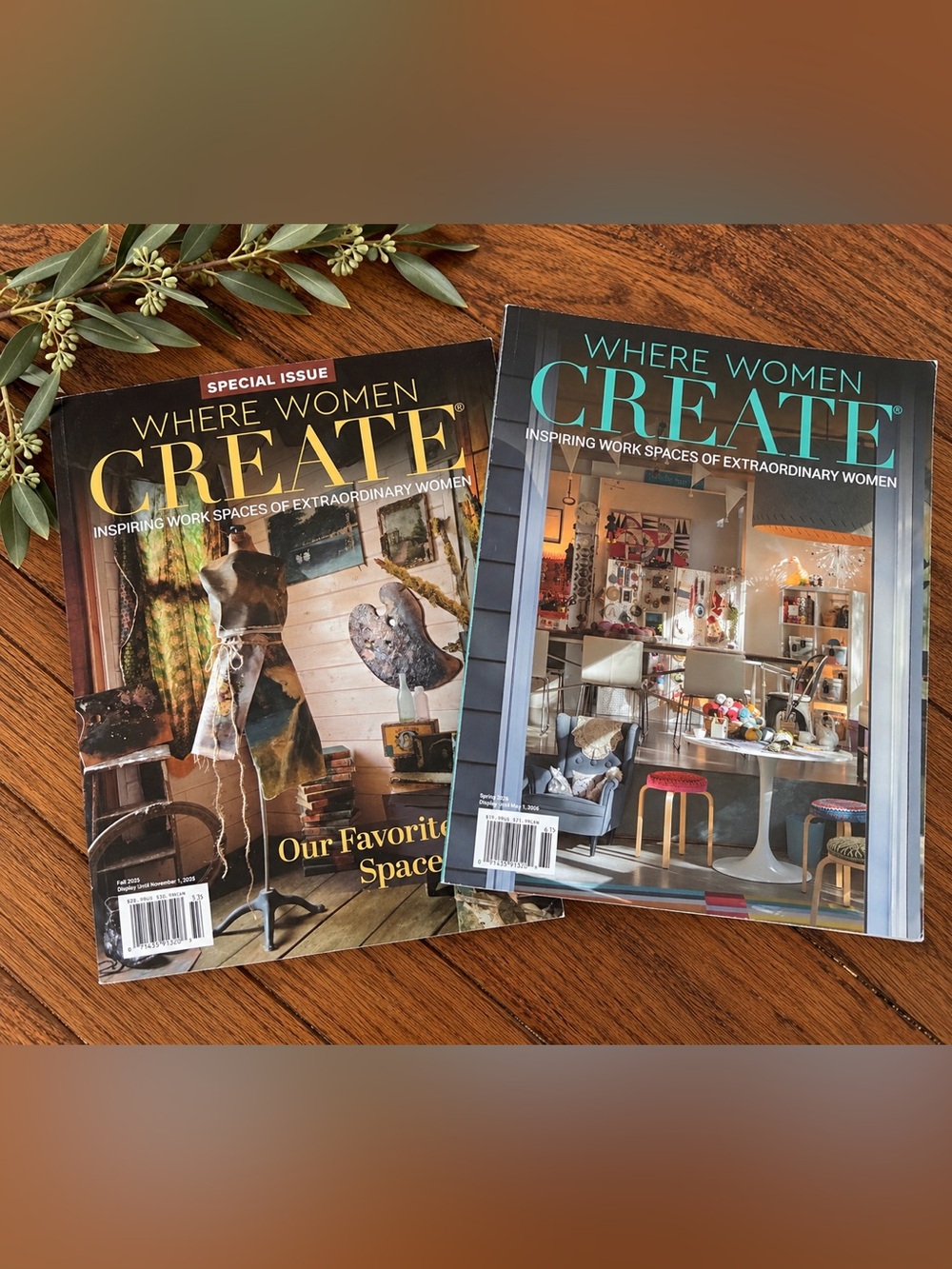 Where Women Create Magazines - Teal & Black Covers